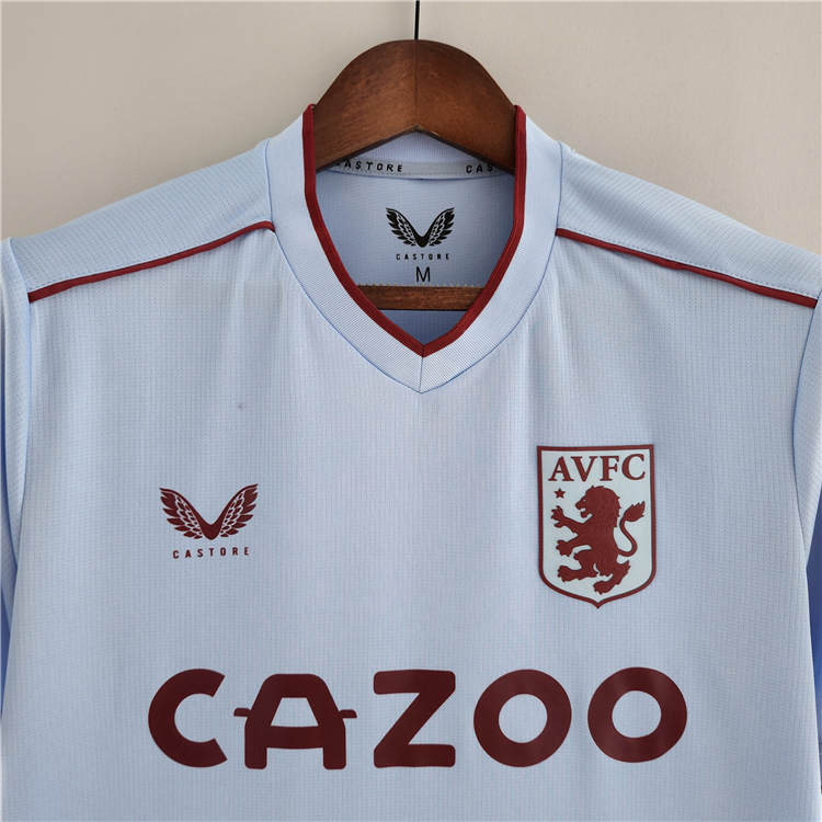 Aston Villa 22/23 Away Soccer Jersey Blue Football Shirt - Click Image to Close